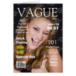 Vague Fashion Personalized Magazine Cover cards