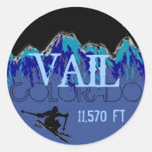 Vail Colorado blue mountain ski stickers
