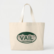 Vail license oval canvas bags