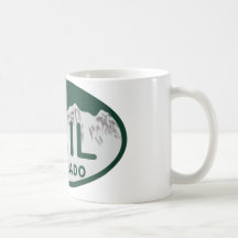 Vail license oval coffee mug