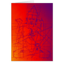 Vajrasattva and Consort Sketch Greeting Card