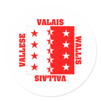 Valais Switzerland Canton Flag stickers