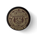 Valbrook City Seal Pinback Button