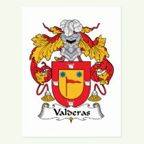 Valderas Family Crest Postcard