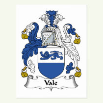 Vale Family Crest Postcard