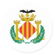Valencia Coat Of Arms Round Stickers