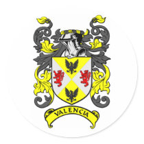 VALENCIA Coat of Arms stickers by familycrest VALENCIA Coat of Arms stickers