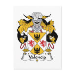 Valencia Family Crest Post Cards