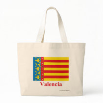 Valencia flag with name canvas bags