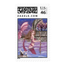Valencia - Mermaid Postage Stamp by nikkiburnette Valencia - Mermaid Postage Stamp