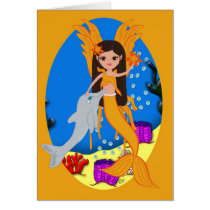 Valencia the Merfaery and Dolphin Card by KirstenEdwards Valencia the Merfaery and Dolphin Card