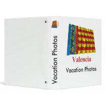 Valencia waving flag with name 3 ring binder