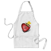 Valenines day, bee mine too aprons