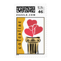 Valentine 3 Hearts Postage Stamps