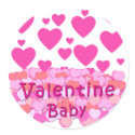 Valentine Baby Pink Hearts stickers by greenbaby Valentine Baby Pink Hearts stickers
