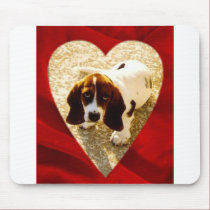 Valentine Bassett Hound mousepads