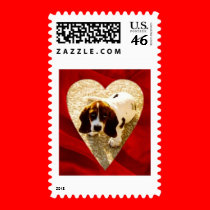 Valentine Bassett Hound stamps