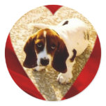 Valentine Bassett Hound stickers