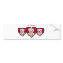 Valentine Bear Heart Bumper Sticker