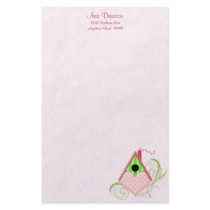 Valentine Birdhouse Stationery