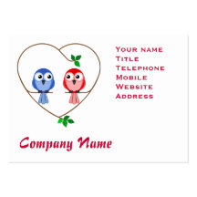 Valentine Birds Business Card Templates