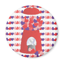 Valentine Bubblegum magnets
