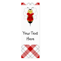 Valentine Bumble Bee Bookmark business cards
