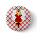 Valentine Bumble Bee Button