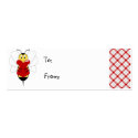Valentine Bumble Bee Gift Tags
