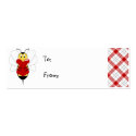 Valentine Bumble Bee Gift Tags
