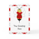 Valentine Bumble Bee Greeting Card