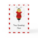 Valentine Bumble Bee Greeting Card