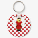 Valentine Bumble Bee Keychain