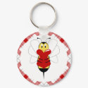 Valentine Bumble Bee Keychain