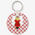 Valentine Bumble Bee Keychain