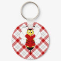 Valentine Bumble Bee Keychain