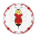 Valentine Bumble Bee Magnet