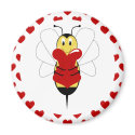 Valentine Bumble Bee Magnet