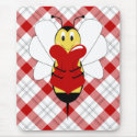 Valentine Bumble Bee Mousepad