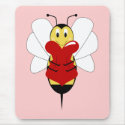 Valentine Bumble Bee Mousepad