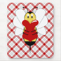 Valentine Bumble Bee Mousepad
