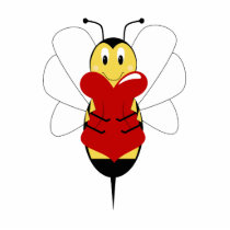 Valentine Bumble Bee Ornament photo sculptures