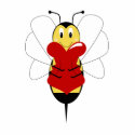 Valentine Bumble Bee Ornament