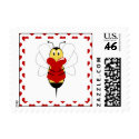 Valentine Bumble Bee Postage Stamp