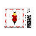 Valentine Bumble Bee Postage Stamp
