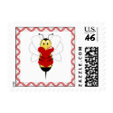 Valentine Bumble Bee Postage Stamp