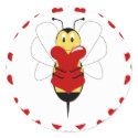 Valentine Bumble Bee Sticker