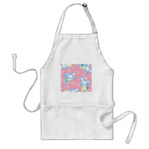 Valentine Bunnies in Pink Apron