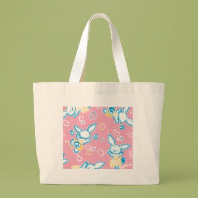 Valentine Bunnies in Pink Tote Bags Zazzle_bag Valentine Bunnies in Pink Tote Bags Zazzle_bag