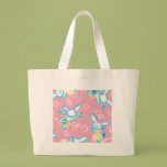 Valentine Bunnies in Pink Tote Bags